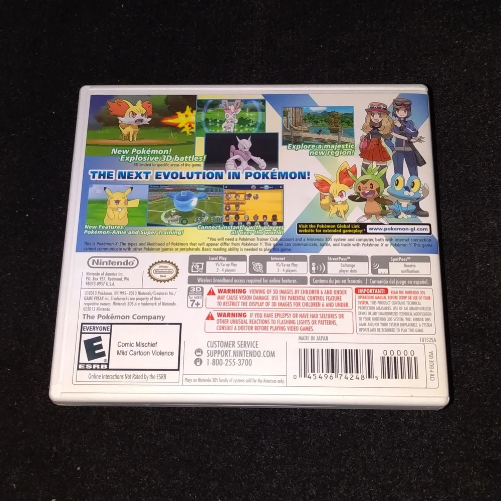 Pokemon X - Nintendo 3DS ***CASE ONLY / NO GAME / Authentic /USA